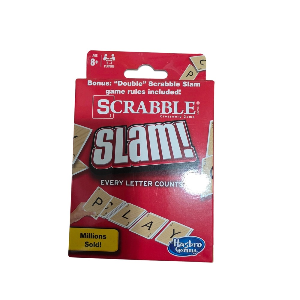 Hasbro Scrabble Slam Card Game 1235 Fast Paced Word Game Ages 8+ 2-4 Players